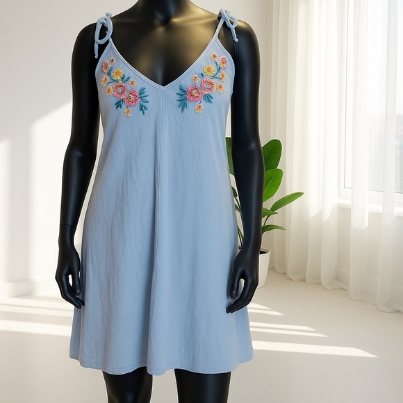 Y2K No Boundaries Blue Sundress Juniors XL | Retro Vintage Summer Dress - Picture 1 of 12